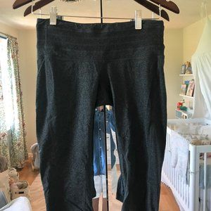 Prana Women's Yoga Pants Cropped Capri Heathered Dark Gray
